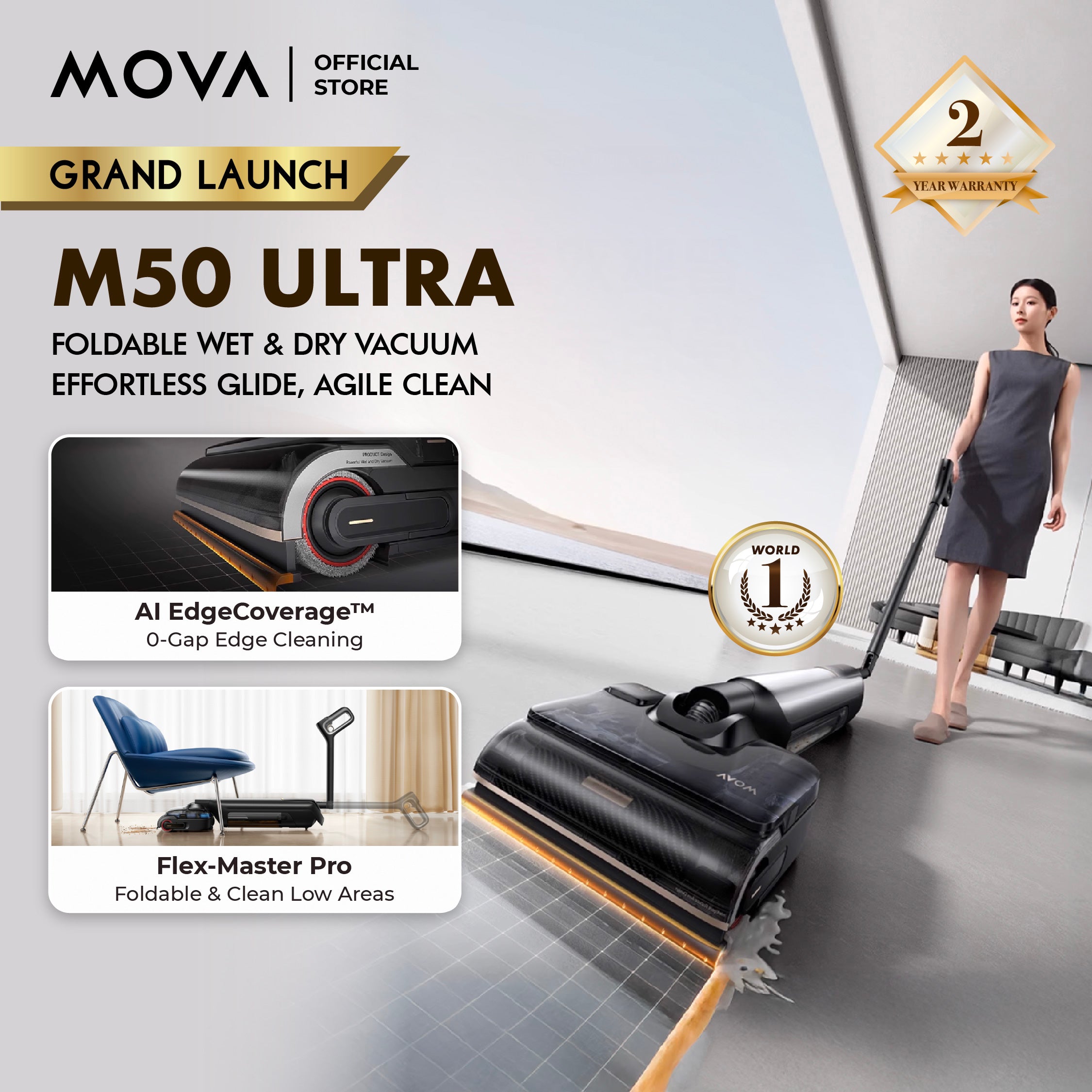 Mova M50 Ultra Wet and Dry Vacuum Cleaner