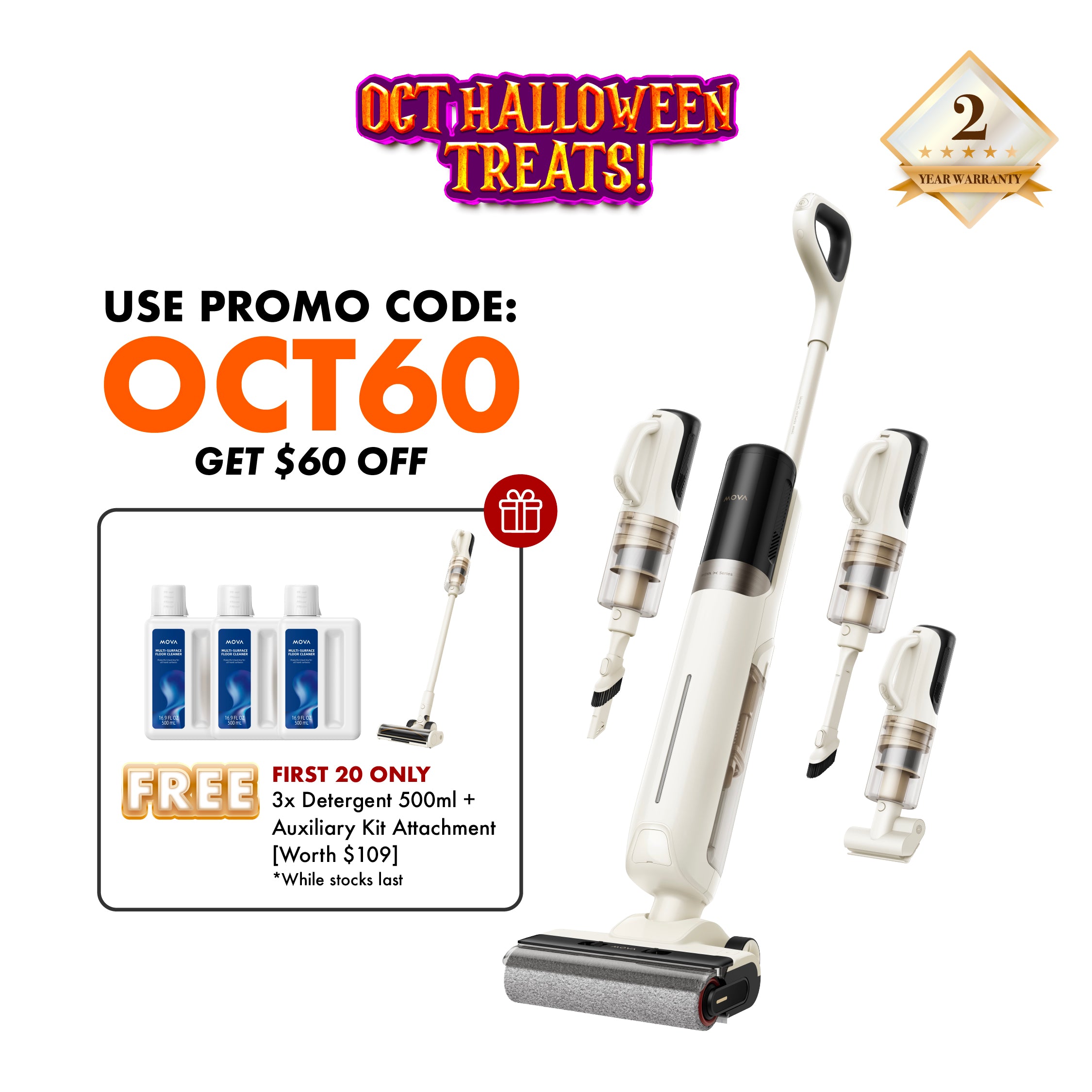 Mova K30/K30 Mix Wet and Dry Vacuum Cleaner Floor Washer