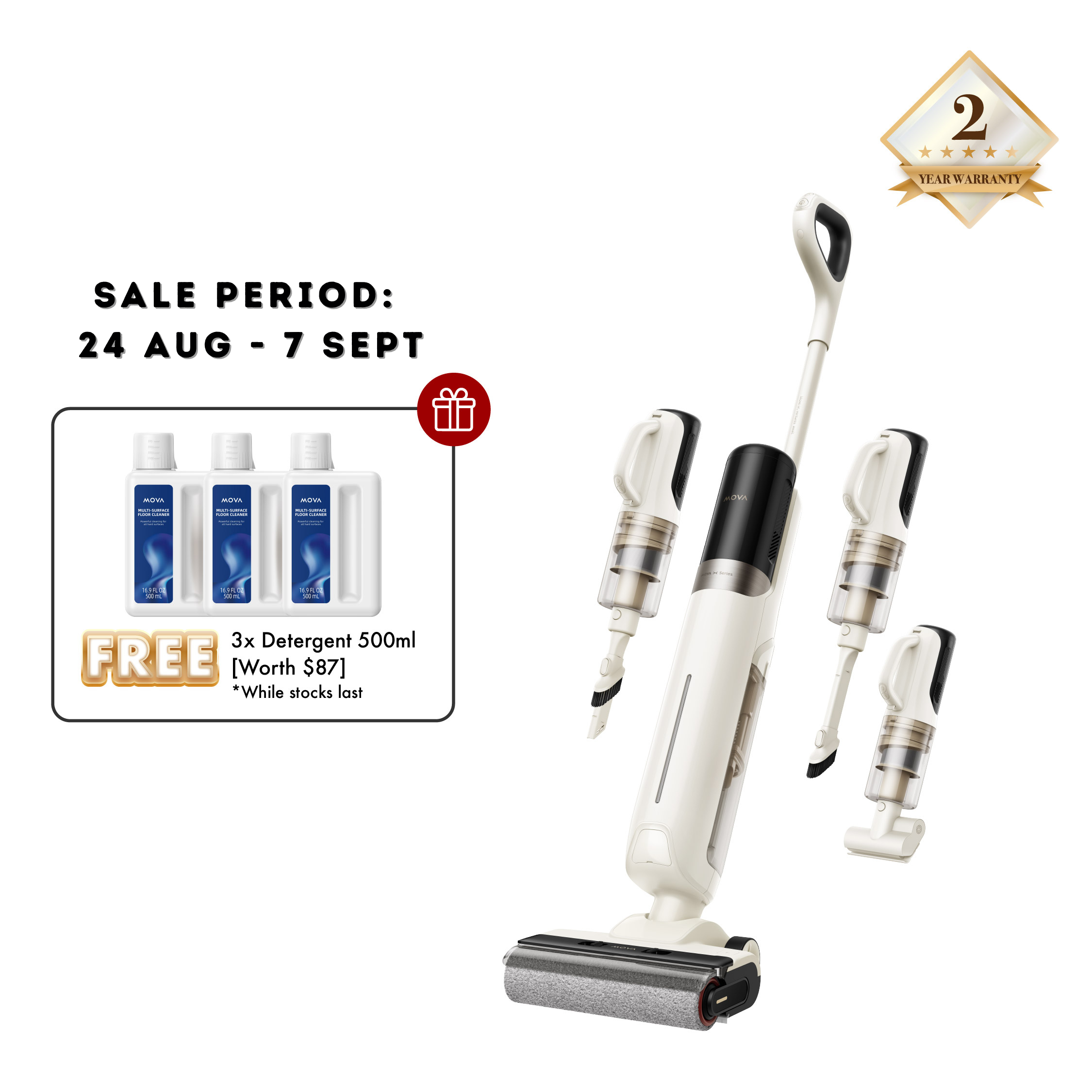Mova K30/K30 Mix Wet and Dry Vacuum Cleaner Floor Washer