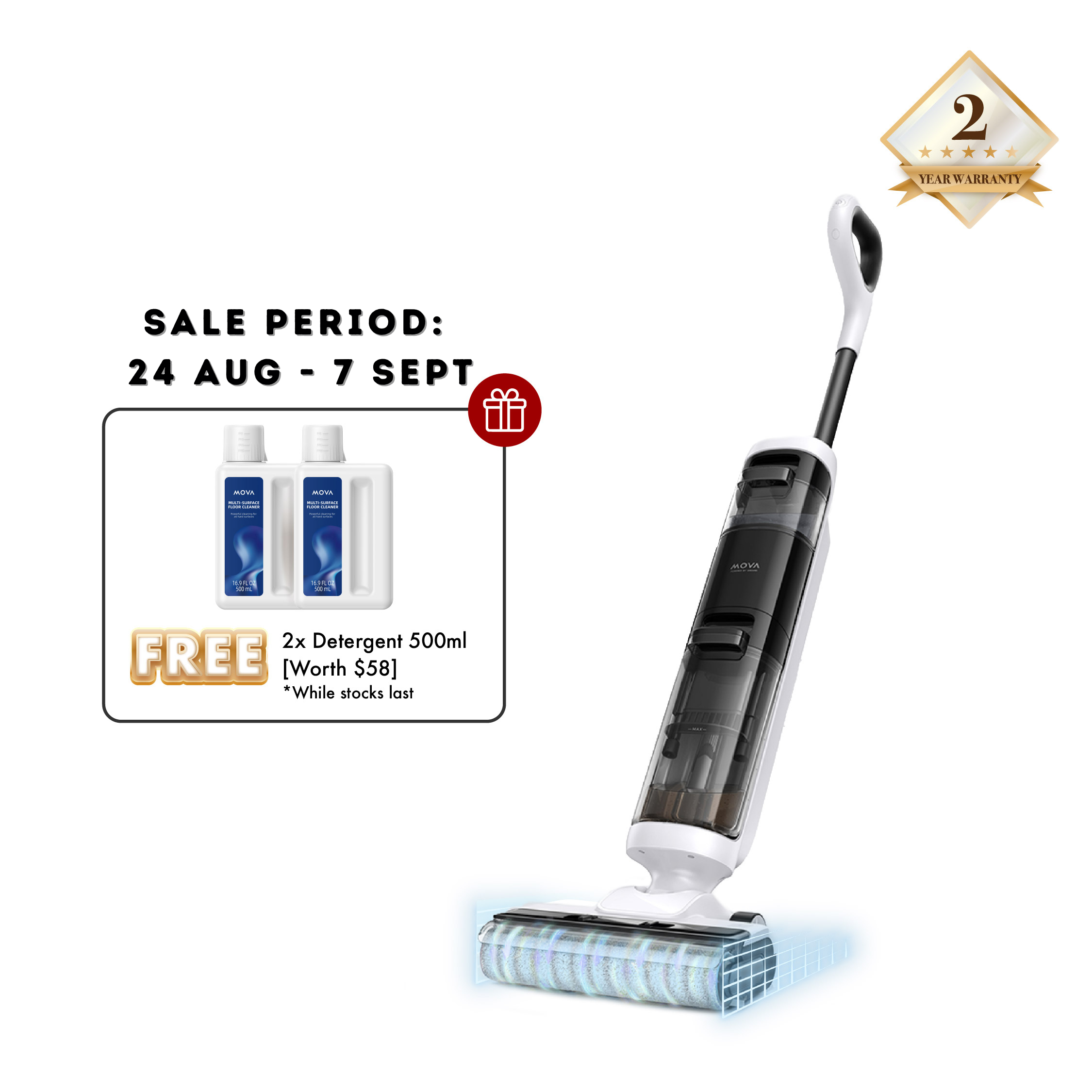 MOVA K20 Wet and Dry Floor Washer & Vacuum Cleaner