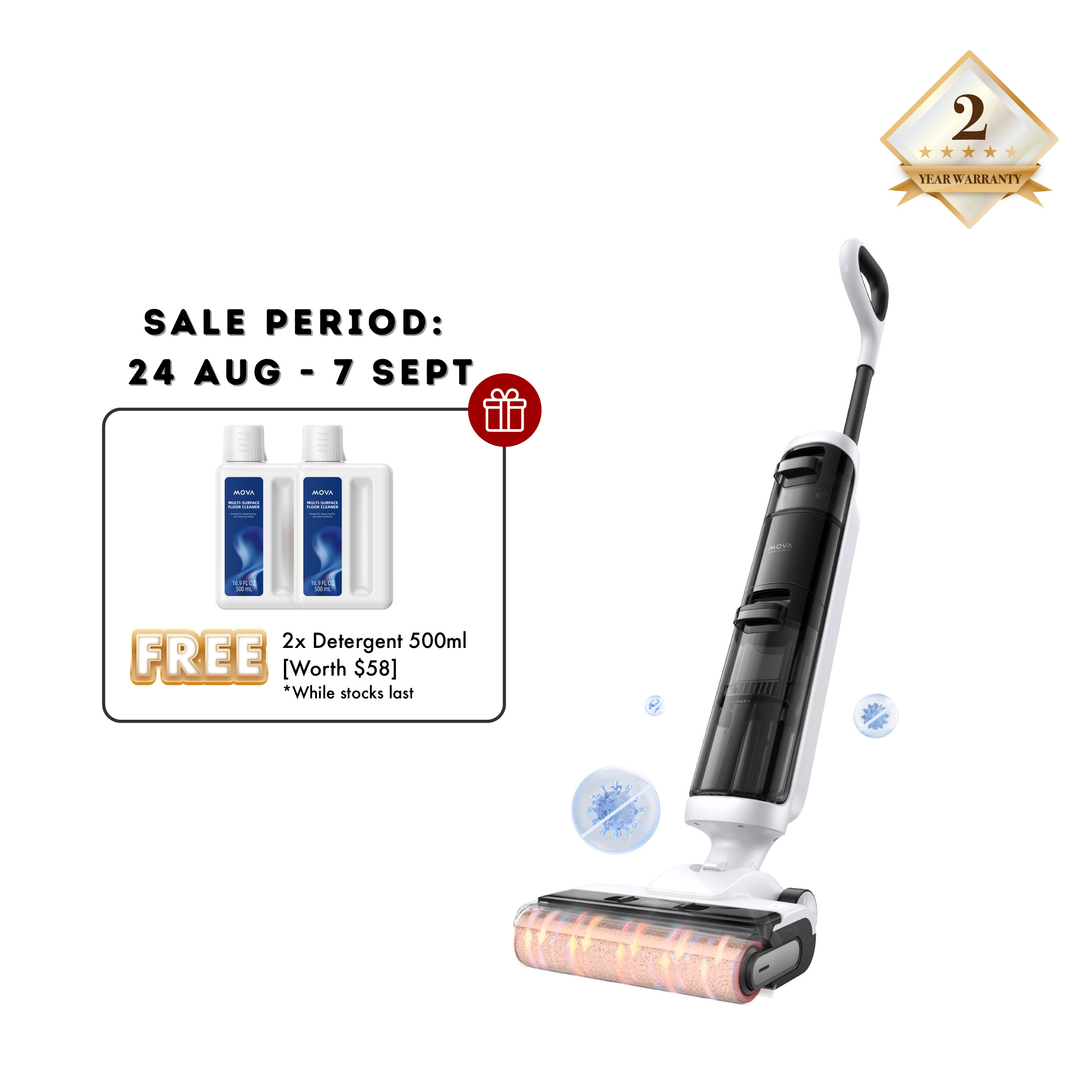 【BEST SELLING】 MOVA K20 Pro Wet and Dry Vacuum Cleaner