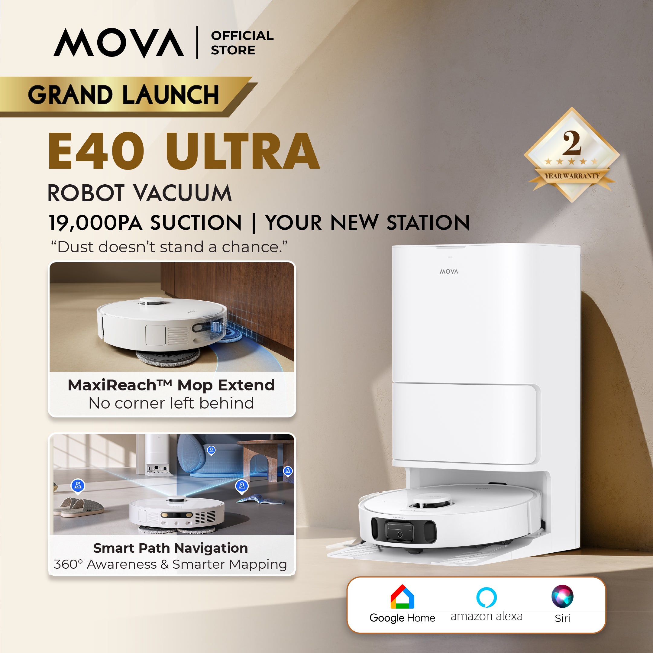 [PRE-ORDER] MOVA E40 Ultra Robot Vacuum Cleaner