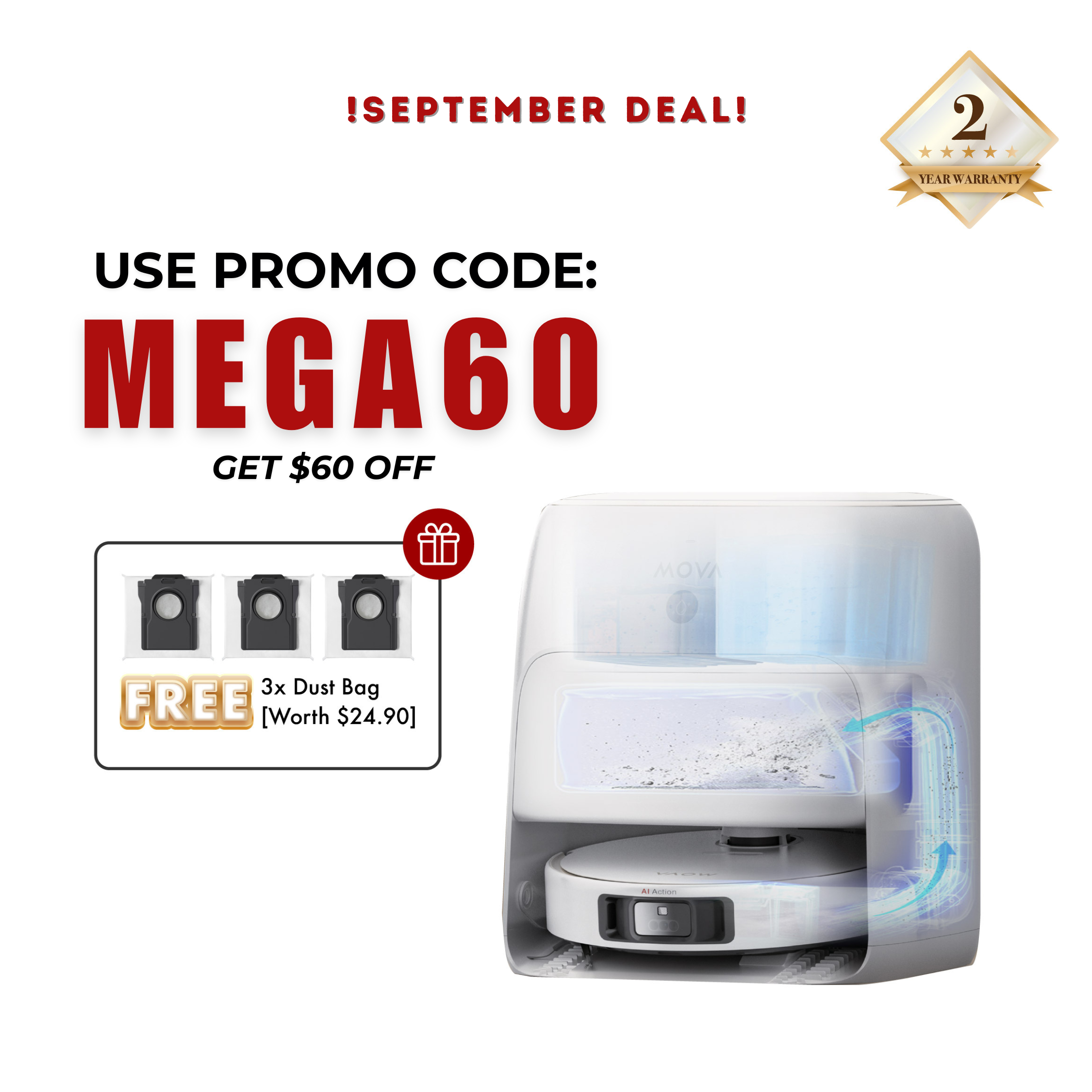 MOVA P20 Ultra Robot Vacuum Cleaner