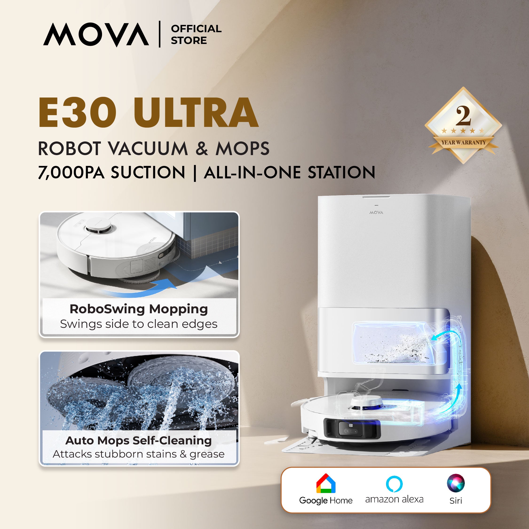 MOVA E30 Ultra Robot Vacuum Cleaner – Mova-SG
