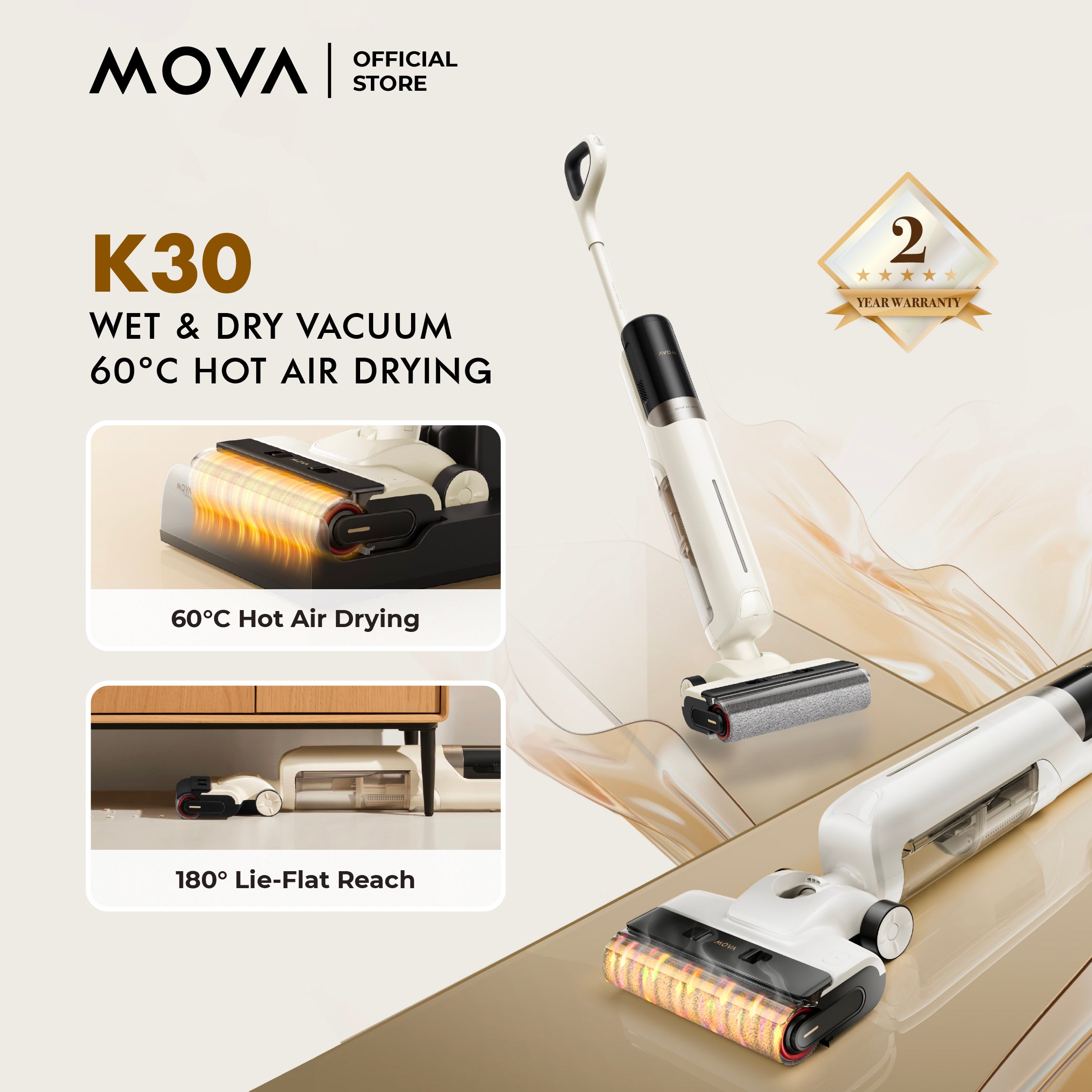 Mova K30/K30 Mix Wet and Dry Vacuum Cleaner Floor Washer