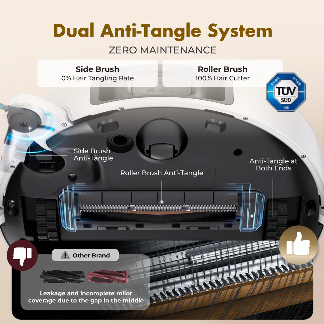 MOVA P50 Ultra / P50 Pro Ultra Robot Vacuum Cleaner | 19,000Pa Suction | 100% Hair Removal Rate & 0% Hair Tangling Rate