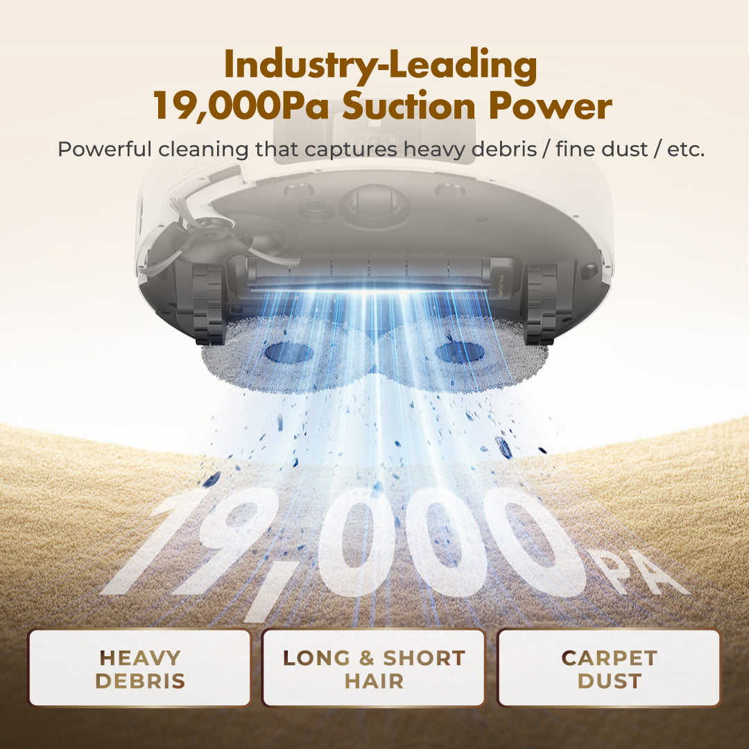 MOVA P50 Ultra / P50 Pro Ultra Robot Vacuum Cleaner | 19,000Pa Suction | 100% Hair Removal Rate & 0% Hair Tangling Rate
