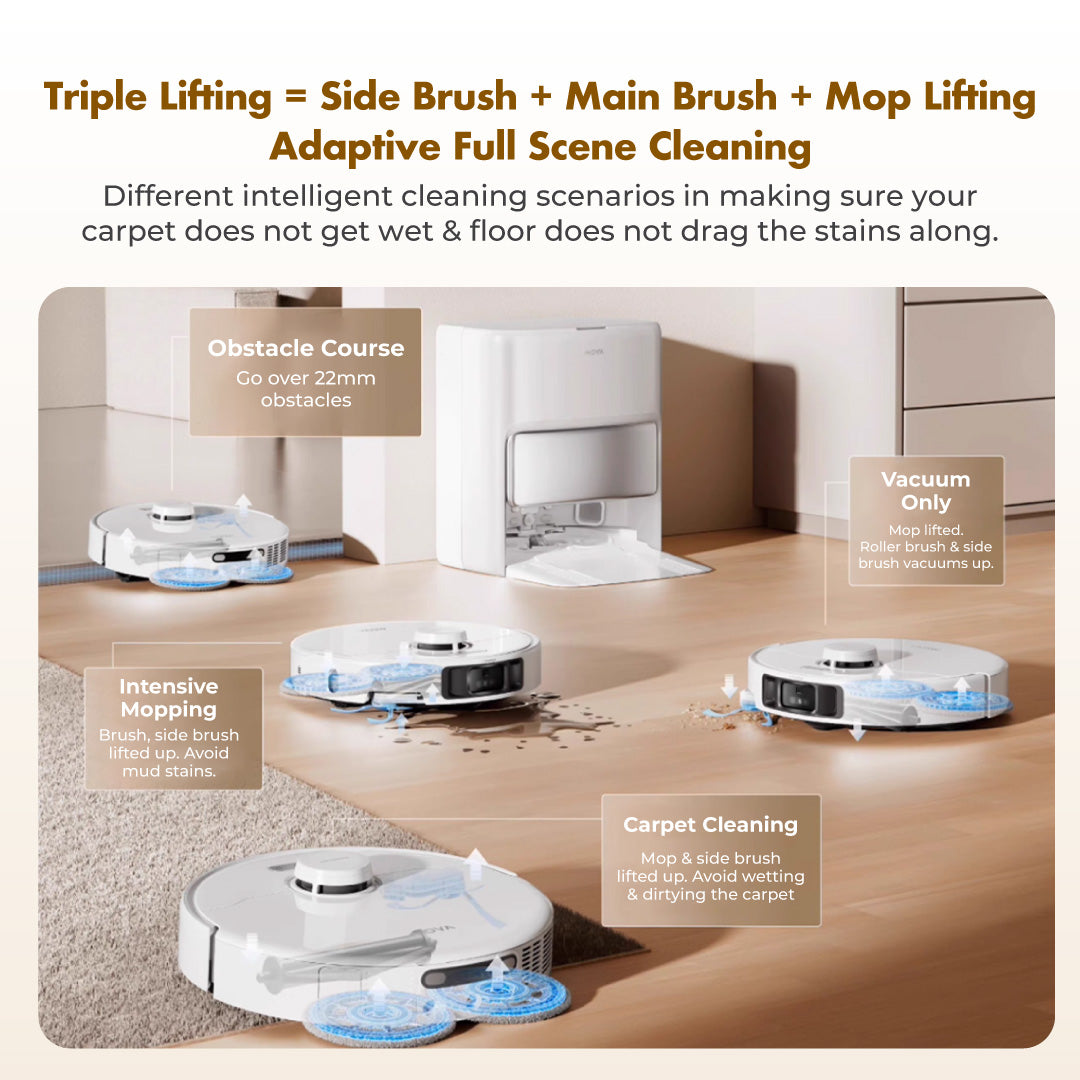MOVA P50 Ultra / P50 Pro Ultra Robot Vacuum Cleaner | 19,000Pa Suction | 100% Hair Removal Rate & 0% Hair Tangling Rate