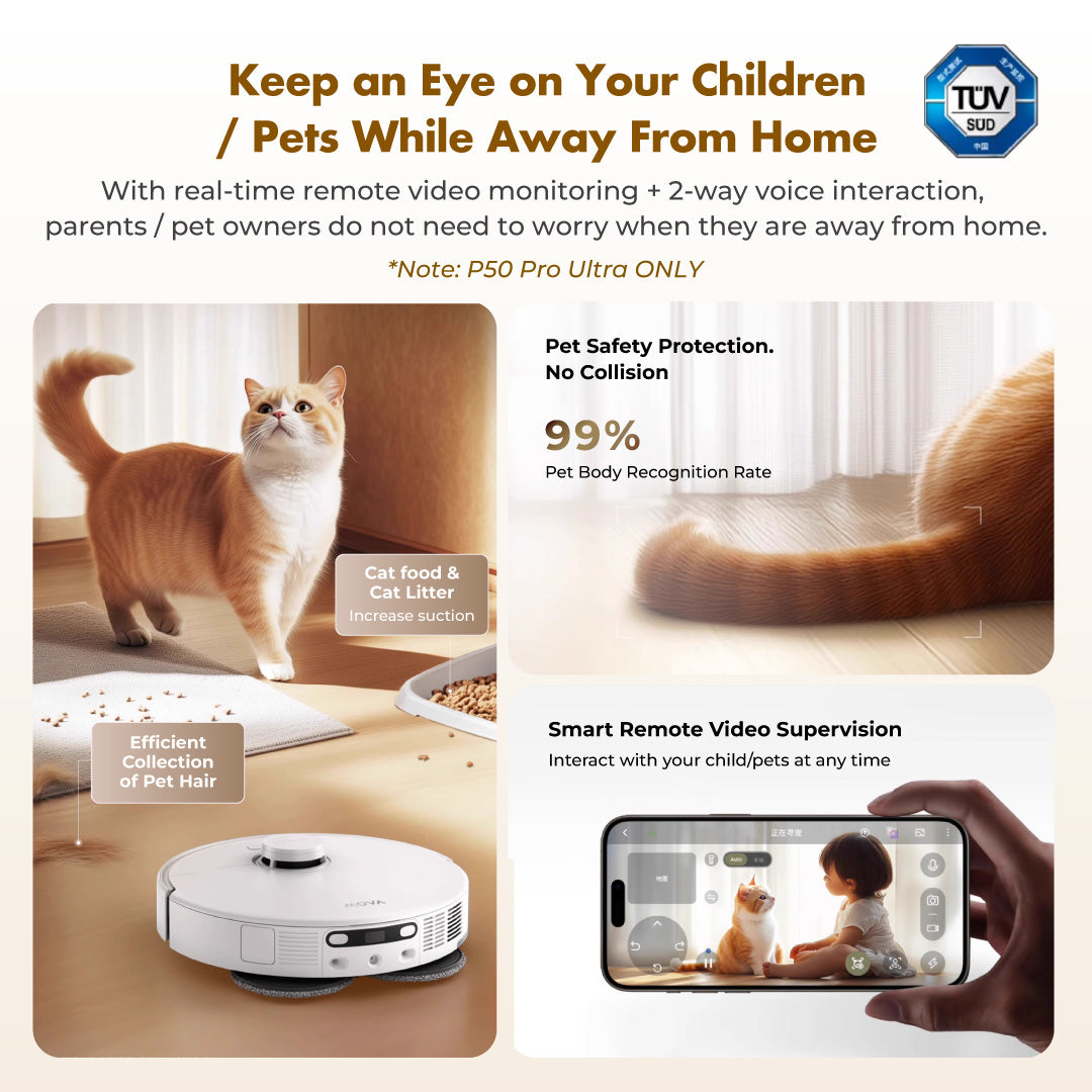 MOVA P50 Ultra / P50 Pro Ultra Robot Vacuum Cleaner | 19,000Pa Suction | 100% Hair Removal Rate & 0% Hair Tangling Rate