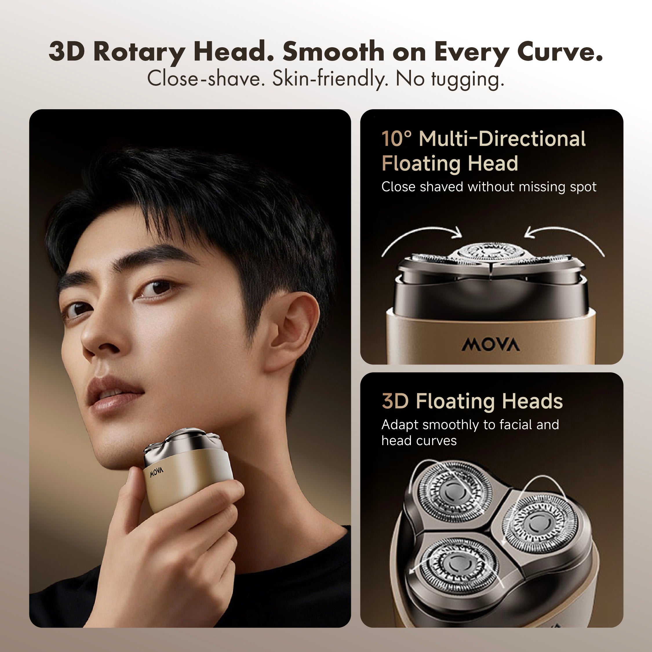 MOVA R3000 Portable Luxury Mini Electric Shaver with Build in Mirror