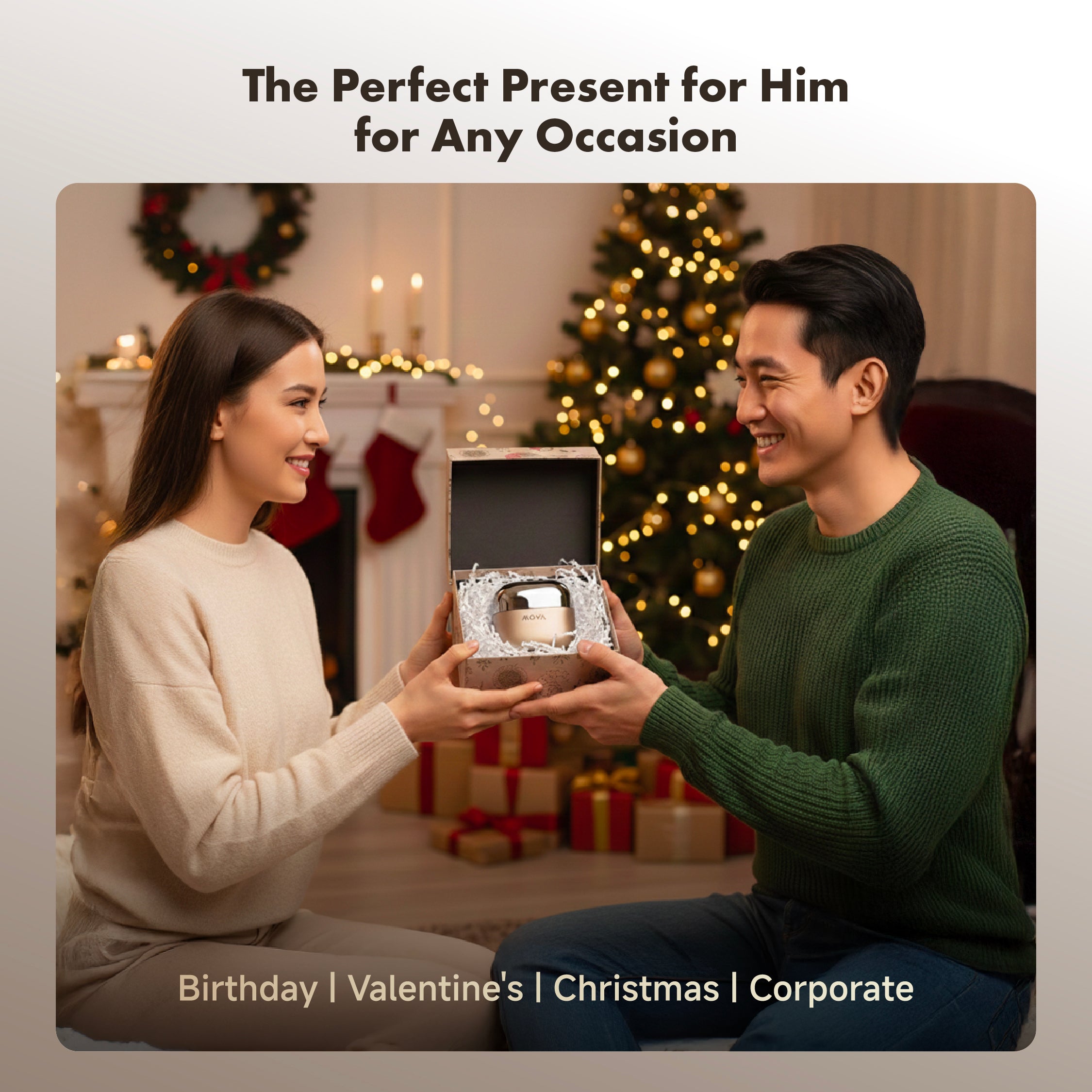 MOVA R3000 Portable Luxury Mini Electric Shaver with Build in Mirror