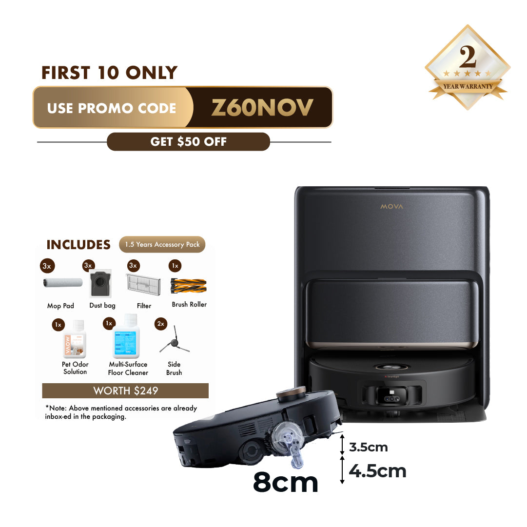 【GRAND LAUNCH】MOVA Z60 Ultra Roller Robot Vacuum Cleaner