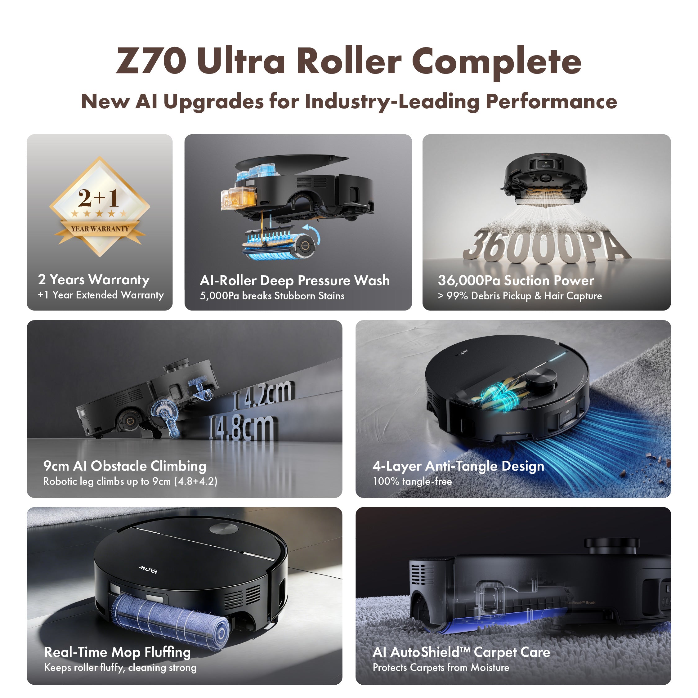 【NEW LAUNCH】 MOVA Z70 Ultra Roller Robot Vacuum Cleaner (Pre-Order)