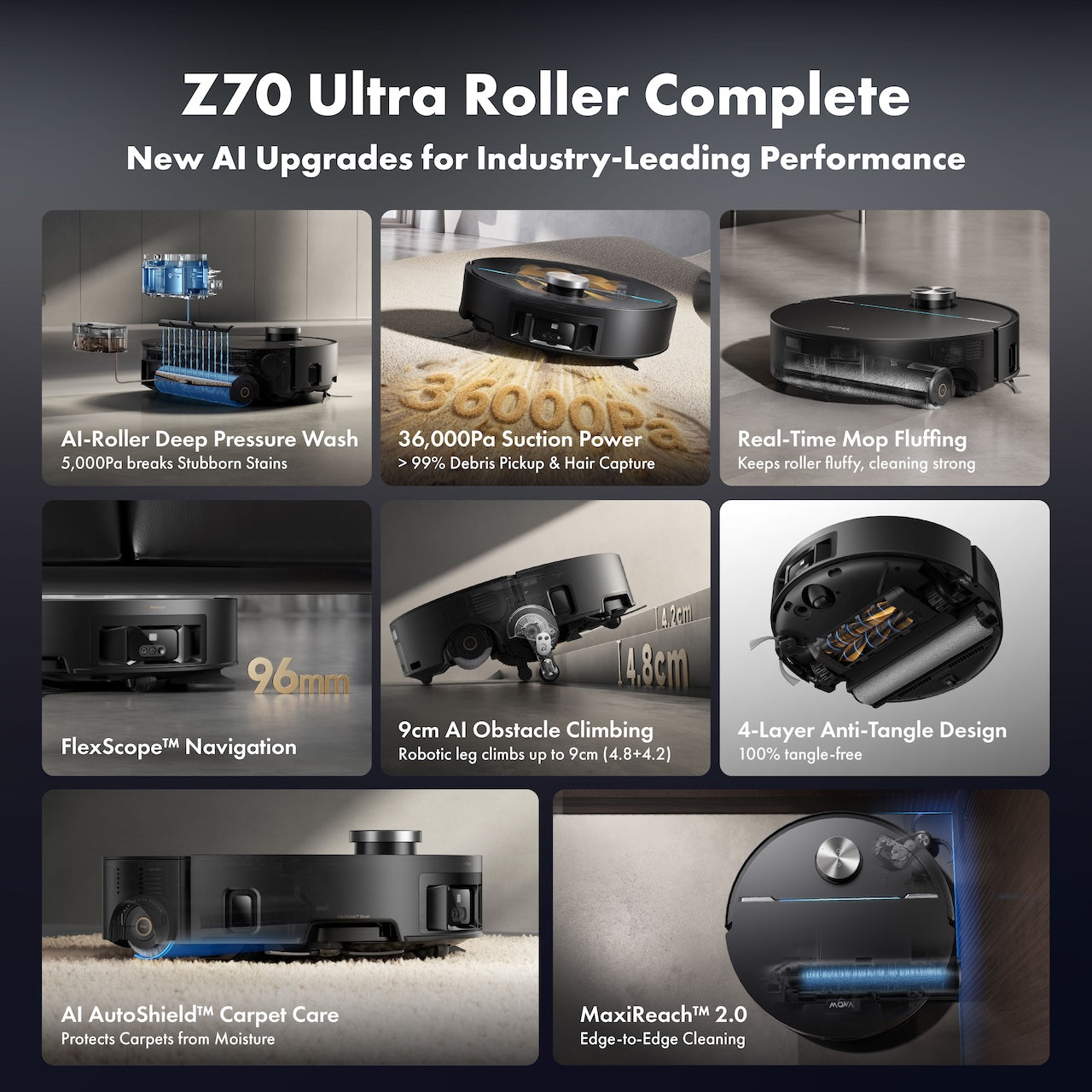 【NEW LAUNCH】 MOVA Z70 Ultra Roller Robot Vacuum Cleaner