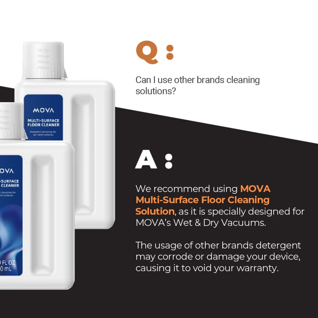 Mova Floor Cleaning Detergent Multi-Surface Cleaner Cleaning Solution For Mova Wet & Dry Vacuum - 500ML