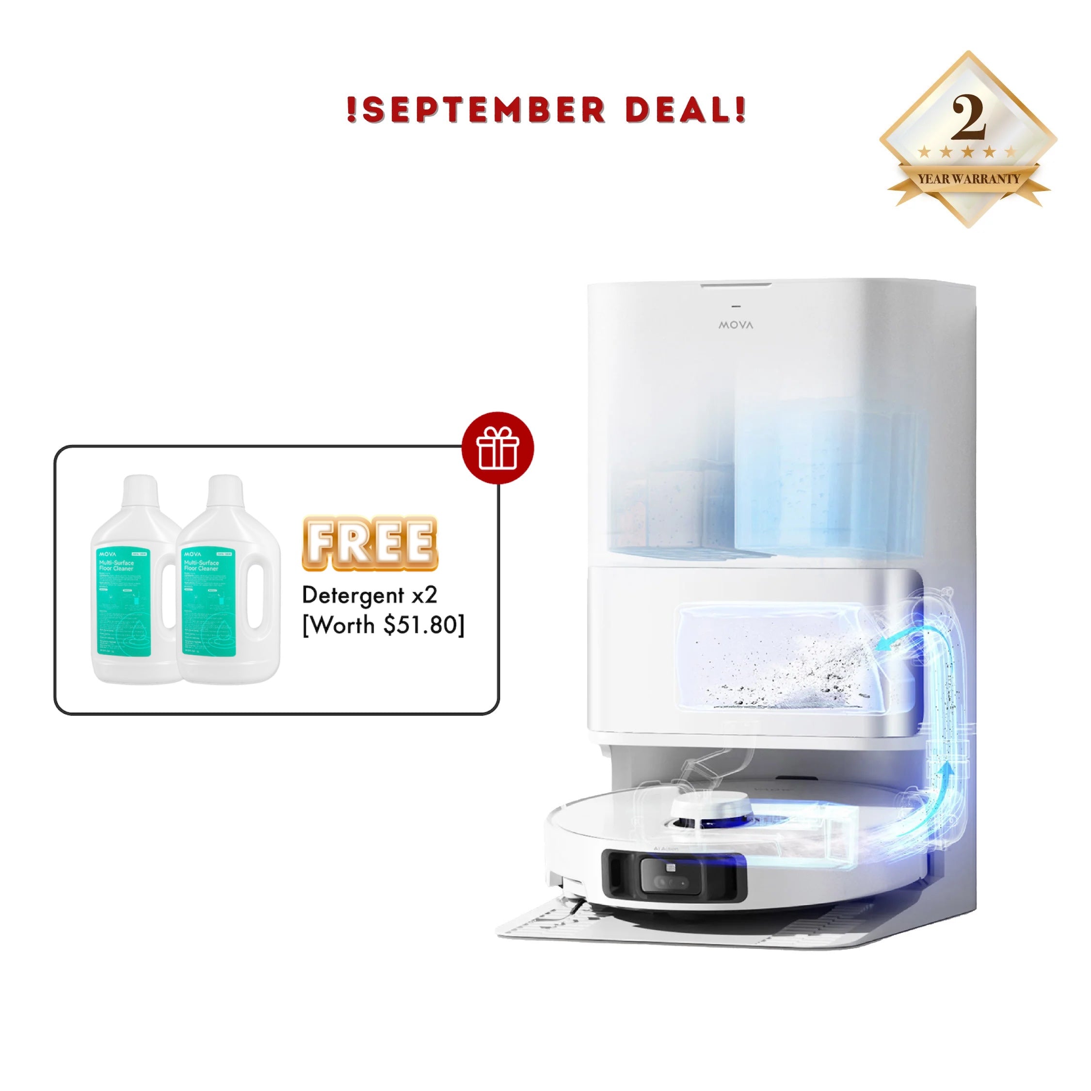 【BEST VALUE】MOVA E30 Ultra Robot Vacuum Cleaner