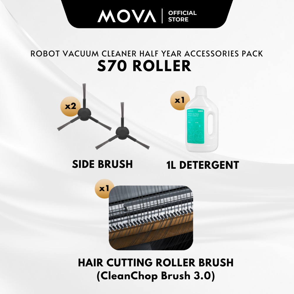 MOVA S70 Roller Robot Vacuum Cleaner Accessories