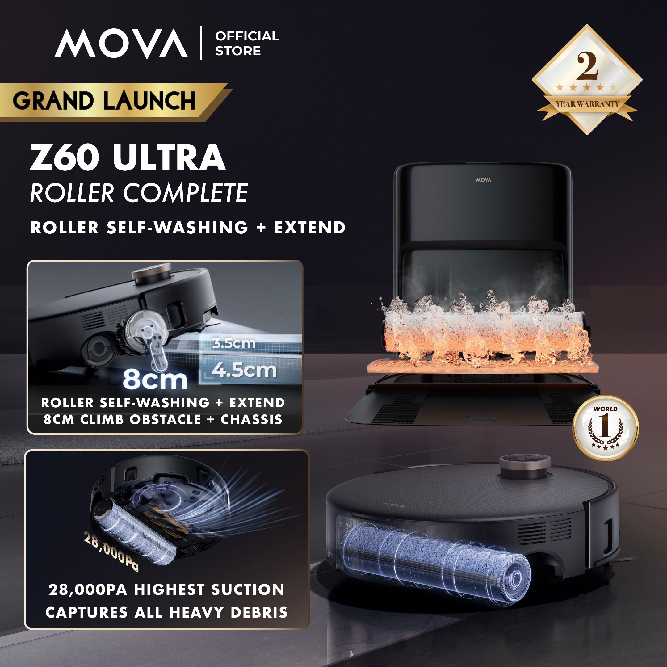 MOVA Z60 Ultra Roller Complete Robot Vacuum
