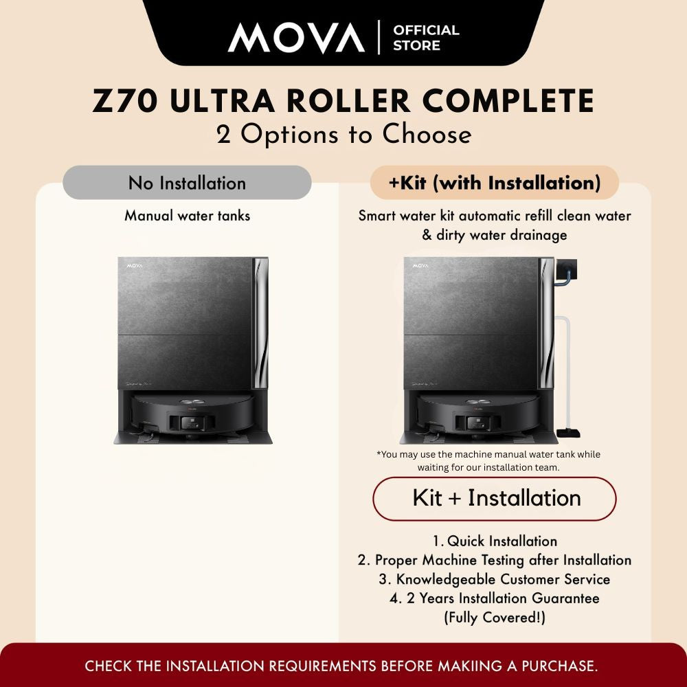 Mova Z70 Ultra Water Hookup Kit & Installation
